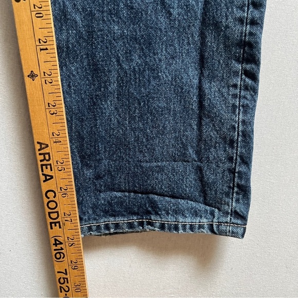 Zara Blue Slim Straight-Leg Jeans with High-Rise Waist Sz 4 - Picture 7 of 9